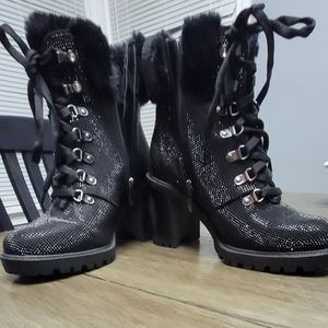 JLO rhinestone boots. Worn once since I purchased! Beautiful & sparkling!
